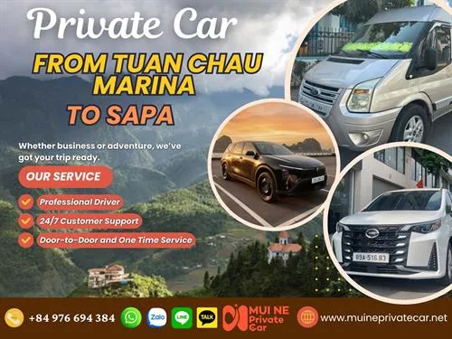 Private Car From Tuan Chau Marina to Sapa
